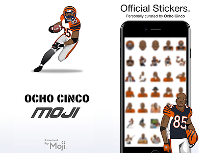 OchoMoji by Ochocinco app broncos emoji funny icon icons illustration ios logo lol ocho smiley