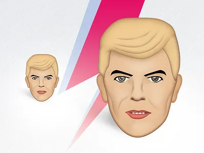 Bowie Emoji bolt bowie cartoon david emoji face illustration stardust ziggy