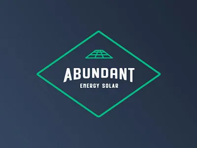 Recent branding project Abundant Energy Solar brand mark branding energy green identity logo logo design logotype solar tech type typography