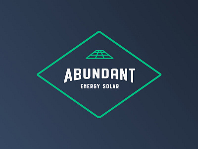 Recent branding project Abundant Energy Solar brand mark branding energy green identity logo logo design logotype solar tech type typography