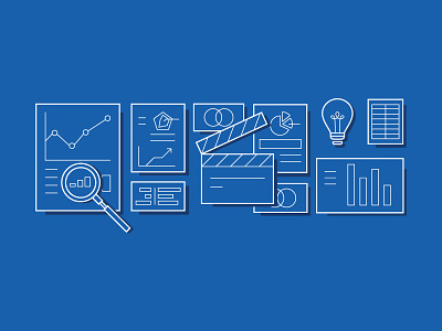 Graphs, Charts, and the Likes action blueprint chart data visualization graph illustration outline shadow