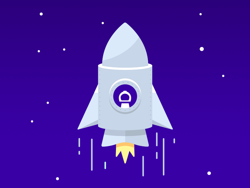 Zoom Zoom astronaut illustration rocket rocketship space