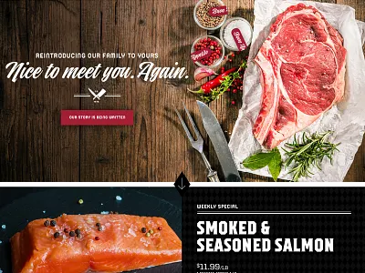 Local Butcher, website food grid retail ui ux