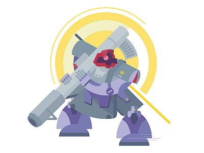 Gundam 0079_ Dom dom gundam icon illustration motion phone robot ui zaku zeong