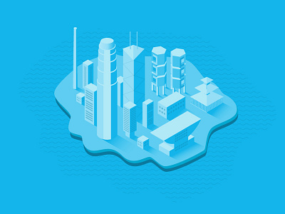 Hong Kong asia city hong kong illustration isometric sim city