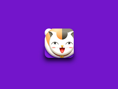 斑 cat icon purple