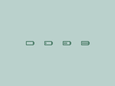 Outline icons Day 13 - Battery battery empty full icon illustrator low medium outline vector