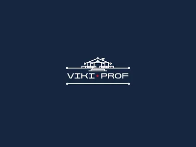 VikiProf. Facade and roofing materials from Japan. branding cyrillic graphic design home house japan line logo logotype typography