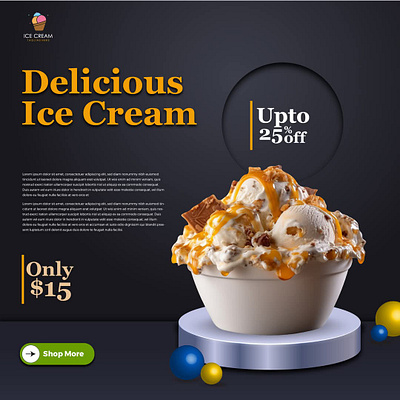 Delicious icecream ice cram poster