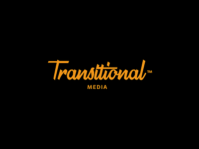 Transitional Media Logotype brush calligraphy handwritten lettering ligature logo logomark logotype mark script typography