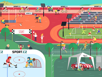 Sport - Seznam.cz cech czech flat illustration jagr seznam sport vector xara