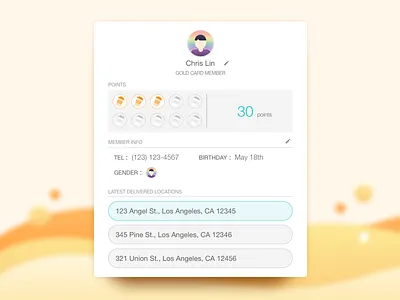 POS - Member info avatar btn character icon info member pos ui design user interface