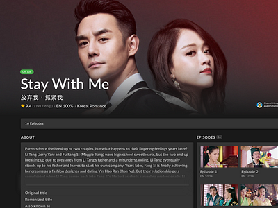 Show Page drama tv ux video viki watch