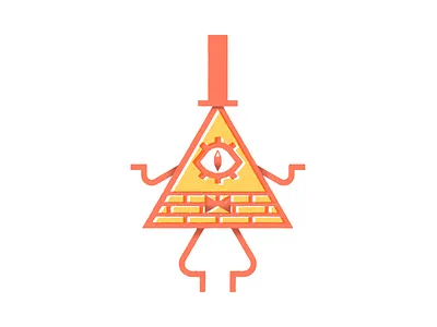 Bill Cipher alex hirsch animated bill cipher cartoon network gravity falls illuminati illustration mystery shack vector textures