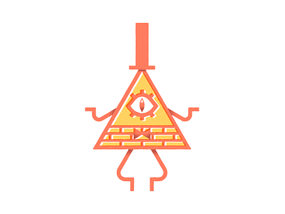 Bill Cipher alex hirsch animated bill cipher cartoon network gravity falls illuminati illustration mystery shack vector textures