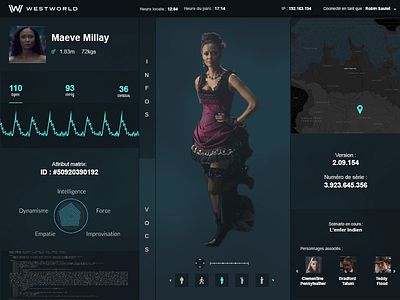 Westworld Fantasy User Interace fantasy features homepage interaction interface landing ui user ux web website westworld