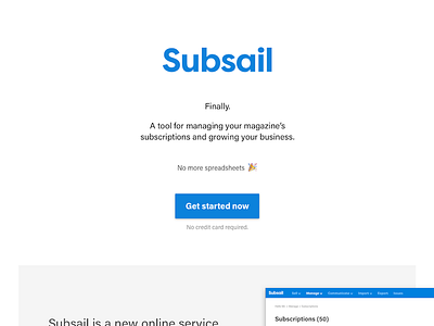 Start blue marketing subsail