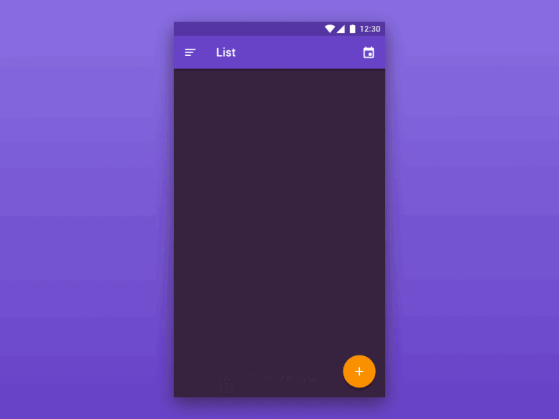 UI100Day3 animation app list material design paper purple ui