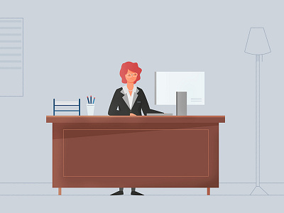 Secretary Office minimal office secretary vector