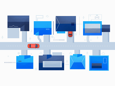 Top neighbourhood minimal neighbourhood simple styleframe top map town vector