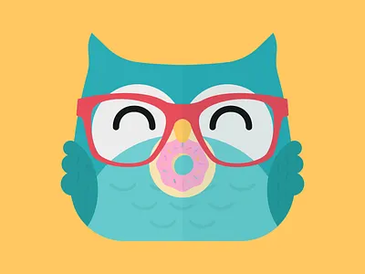 Owl have a donut please! cute donut kawaii owl sprinkles