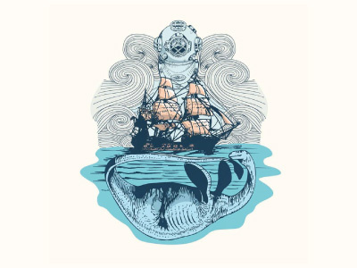 Fantasy Dive dive fantasy illustration modernclassic tshirt