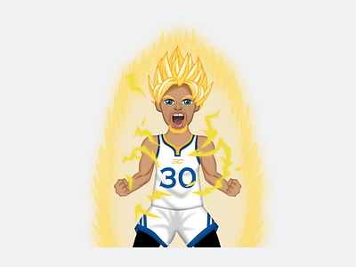 Super Saiyan Steph Curry app basketball dbz emoji emojis funny icon icons illustration lol smiley steph curry