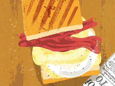 Breakfast Sandwich adobe illustrator breakfast sandwich food illustration