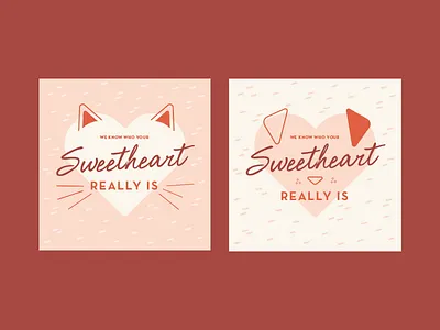 Trying out a different palette cat dog dog treat heart love pink red valentines