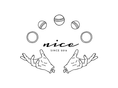 logo design and black convention hands illustration juggling line vector white