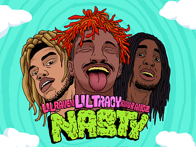 Nasty Illustration bukubandz color illustration lilraven liltracy music nasty rapper sketch