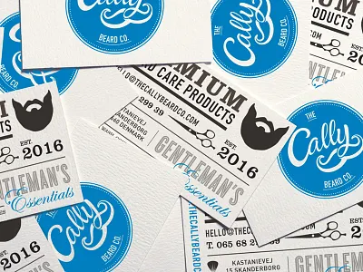 Cally Beard Co. Business Cards barber beard business cards cally contemporary hand lettering illustrator letterpress male grooming mustache stationary vector