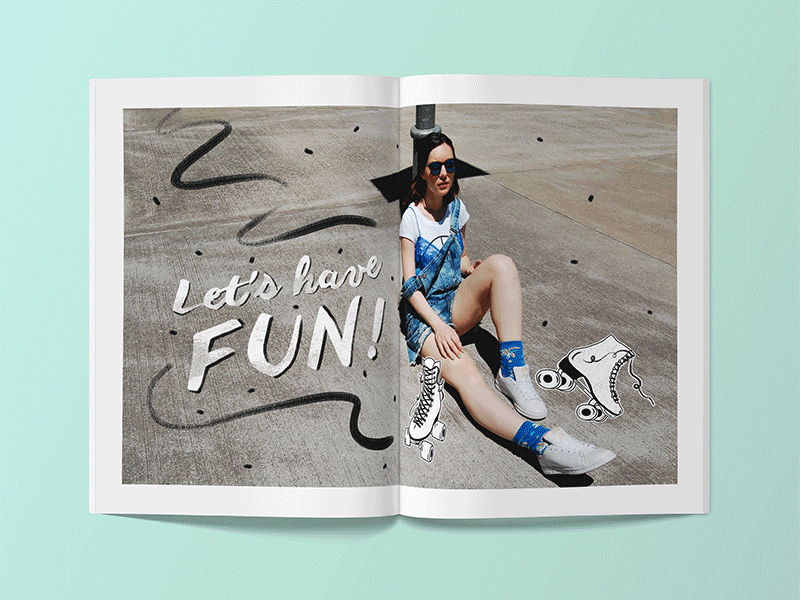 Illustrated fashion serie! black and white editorial fachion fun illustration magazine park photography serie style trend