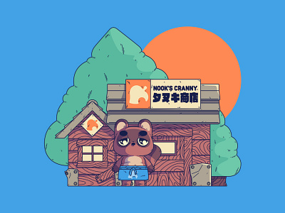 Animal Crossing | Nook's Cranny animal crossing gaming illustration nintendo nooks cranny tom nook