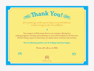826 Thank You Card print thank you card
