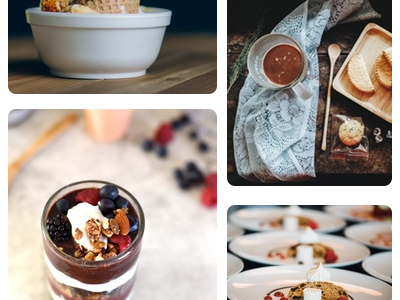 Dessert Website content layout dessert filters grids information architecture masonry websites