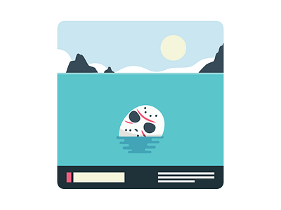 friday the 13th 13th camp crystal flat friday horror illustration jason lake the vector
