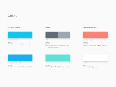 Color Palette for an upcoming project app branding colors digital logos mobile style guide ui style guide web