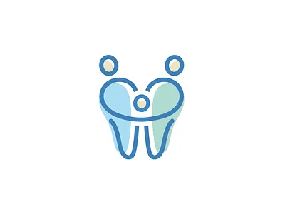 Family Dental - Opt 2 brand branding cartoon character child children cute fun friendly family dental father mother son hug relationship logo identity love care smile people soft feminine tooth teeth