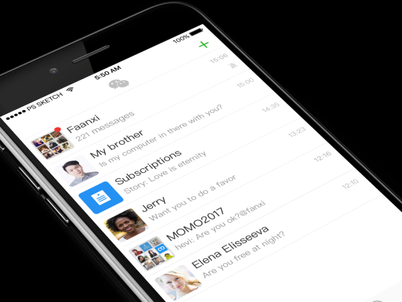 Wechat design motion ui ux wechat
