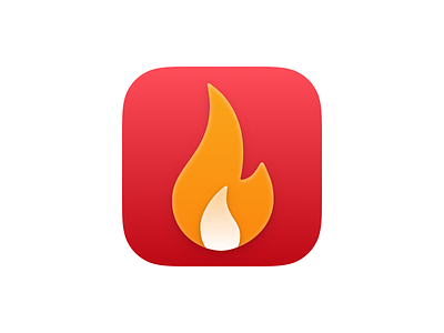 Icon for a Fun Fitness App app fire fitness flame ios