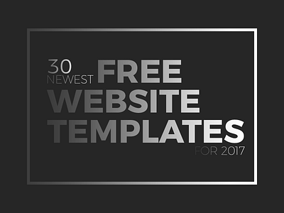 30 Newest Free Website Templates for 2017 free website templates website templates