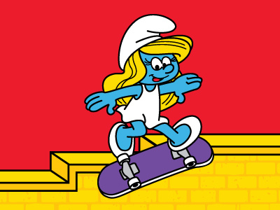 Skatette art cartoon character drawing illustration pop pop art skate skateboarding skating surfs vector