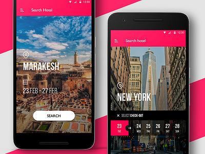 Hotel Booking android app booking check in city hotel reservation search select