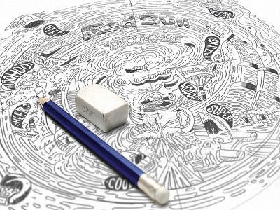 Redbull Sketch art design draw dubai first handmade pen redbull skecth