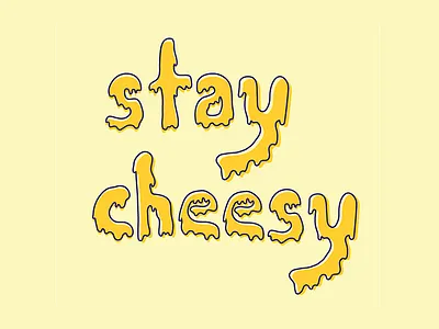 Cheesy Vector Lettering cheese cheesy hand lettering melting type vector yellow