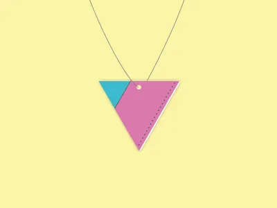 Geometric Necklace geometric jewelry necklace shrinky dinks