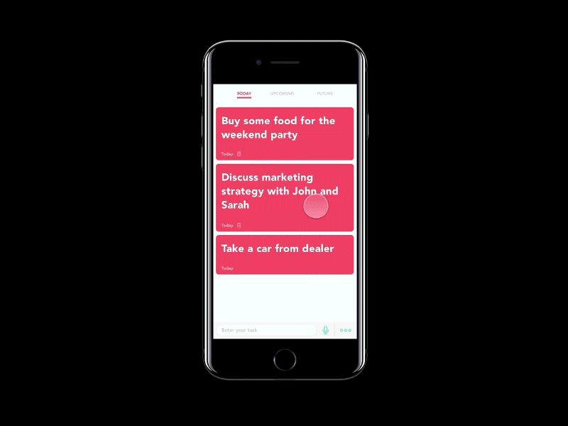 Remmi | Main flow animation dailyui framer framerjs gif interaction motion motiondesign prototype task todo ui ux