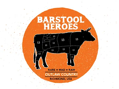 Rare, Mad, Raw bar country cow grunge music outlaw richmond type typography virginia western