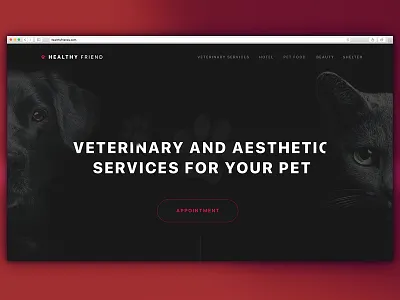HealhyFriend, pet service animal cat dog pet service website